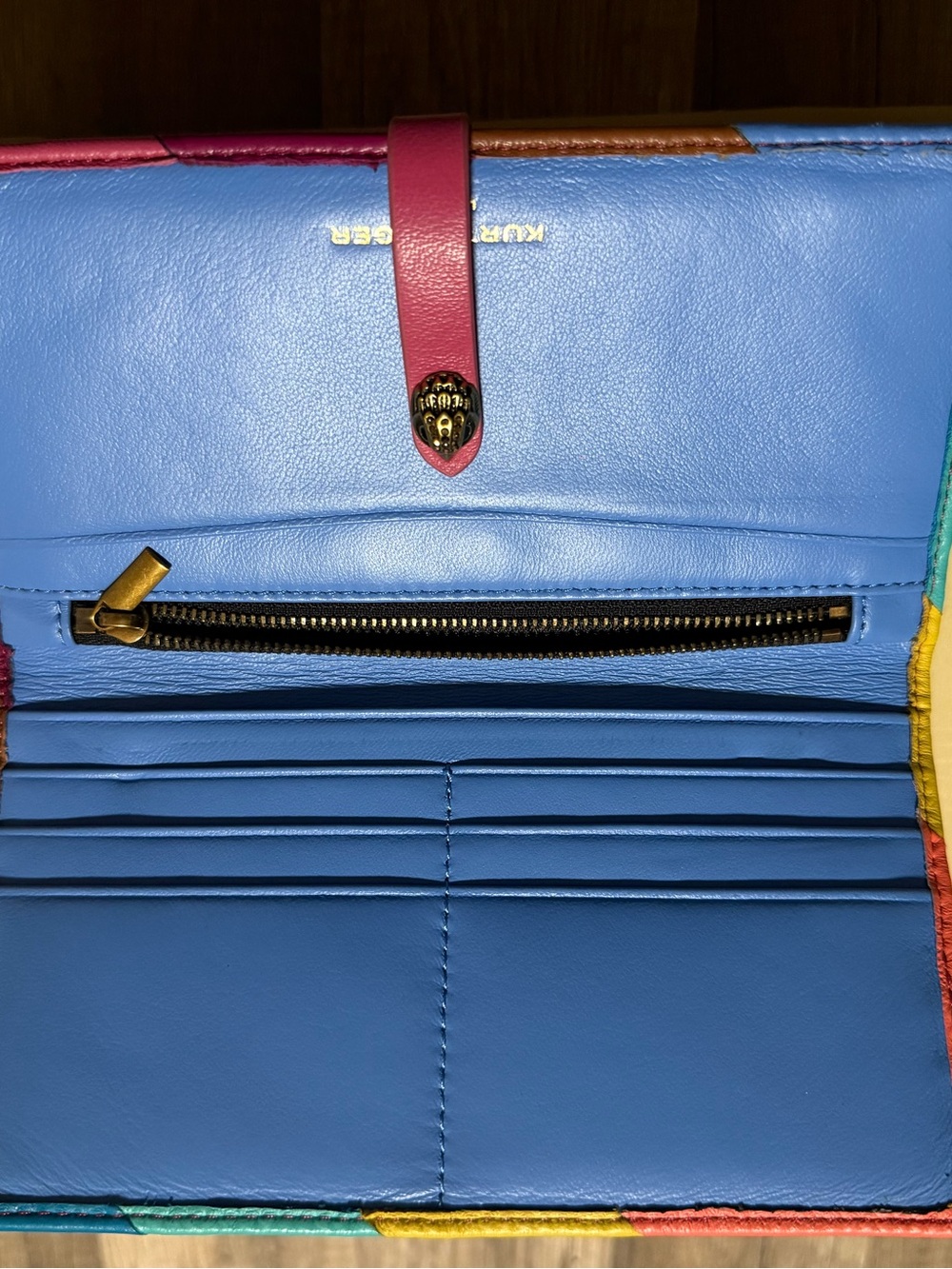 Kurt Geiger Bright Multi Colored Leather Wallet